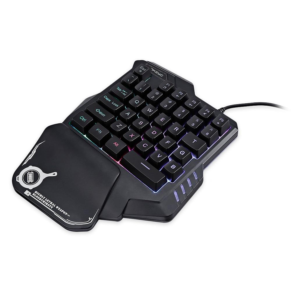 One-Handed RGB Mechanical Gaming Keypad – Compact Mini Controller for Pro Gamers