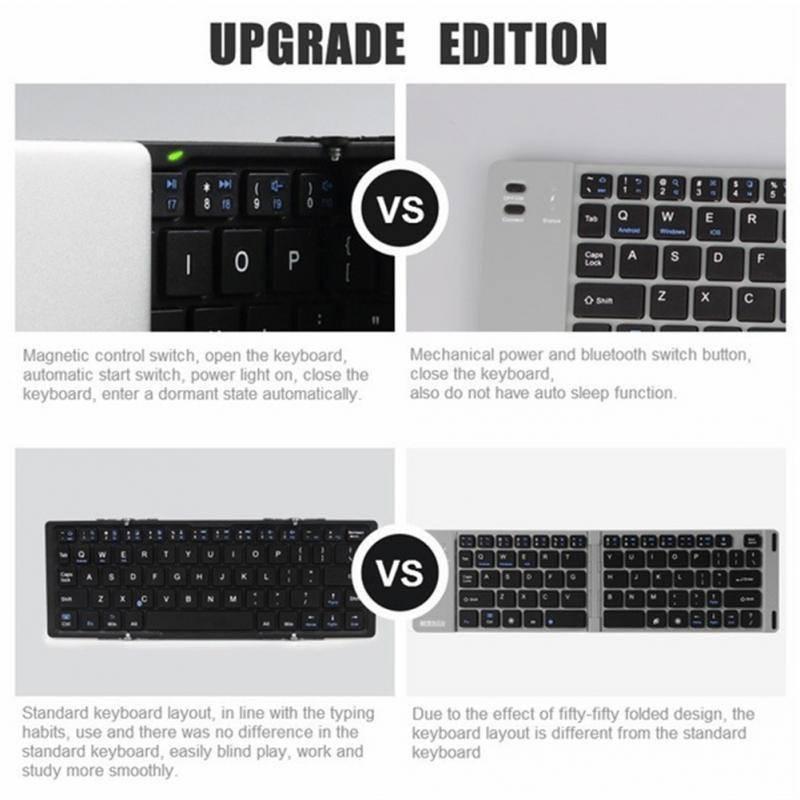 Smart Folding Bluetooth Keyboard – Ultra-Portable Travel Edition for Phones, Tablets & Laptops