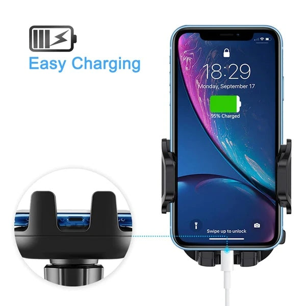 360° Universal Car Phone Mount – Windshield & Dashboard Holder for Smartphones & GPS Devices