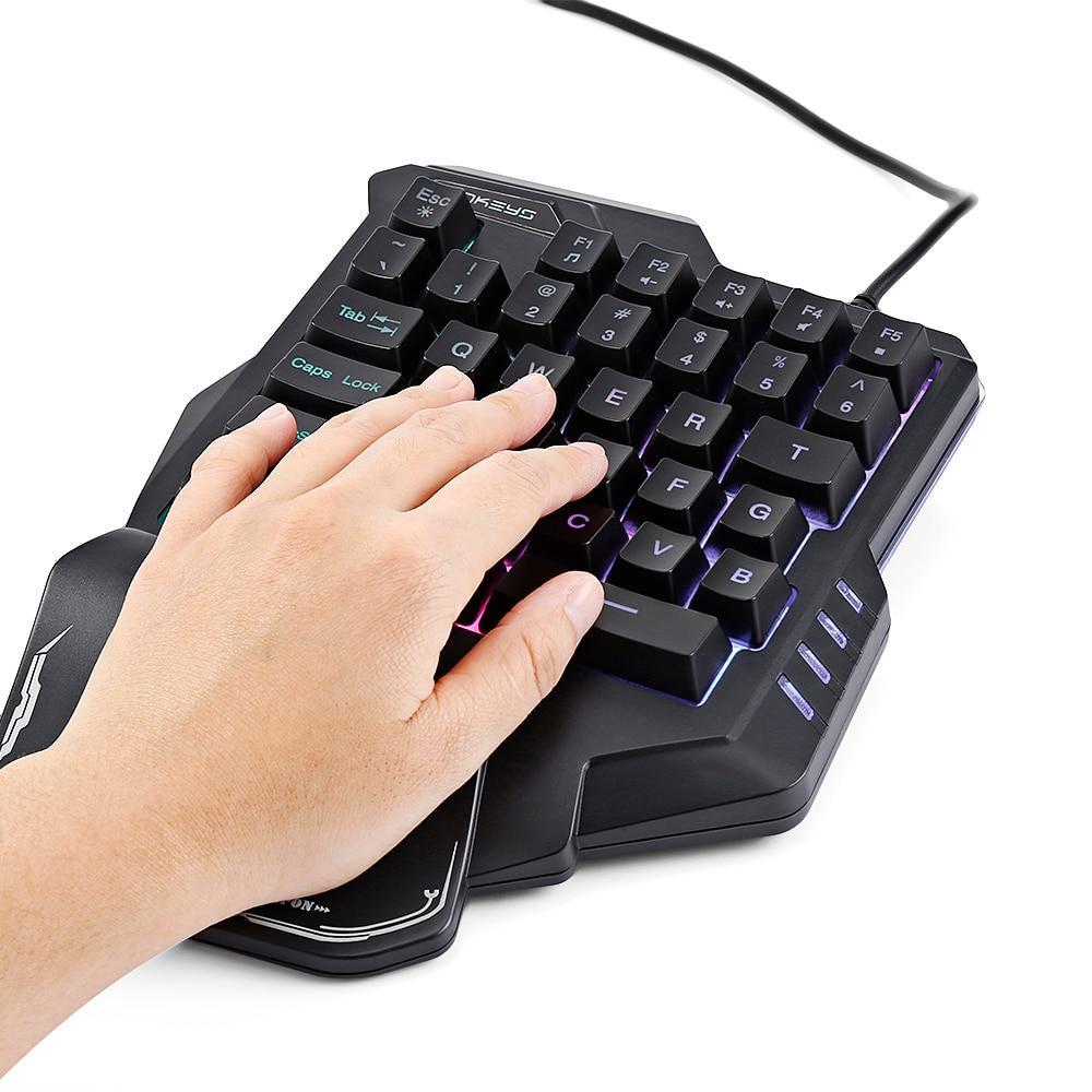 One-Handed RGB Mechanical Gaming Keypad – Compact Mini Controller for Pro Gamers