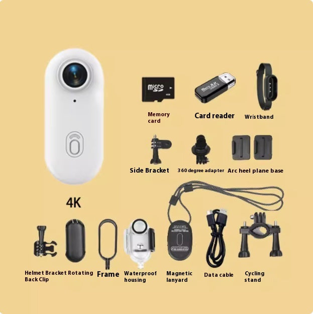 4K Mini Action Camera – Helmet & Body Mount Sports Cam for Motorcycle, Bike, Cycling, and Outdoor Adventure