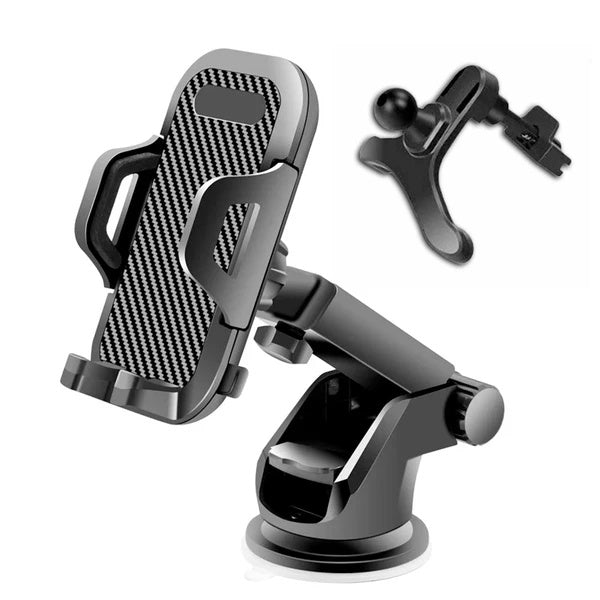 360° Universal Car Phone Mount – Windshield & Dashboard Holder for Smartphones & GPS Devices