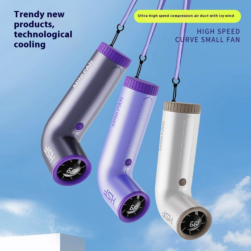 199-Speed Turbo Handheld Fan – Digital Display, Rechargeable, Ultra-Strong Wind for Travel & Outdoors