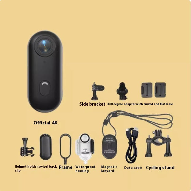 4K Mini Action Camera – Helmet & Body Mount Sports Cam for Motorcycle, Bike, Cycling, and Outdoor Adventure