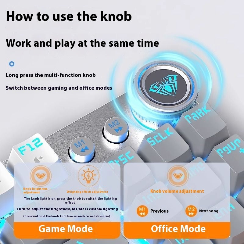 Tarantula Wireless Mechanical Keyboard Side Engraved Three-mode Bluetooth