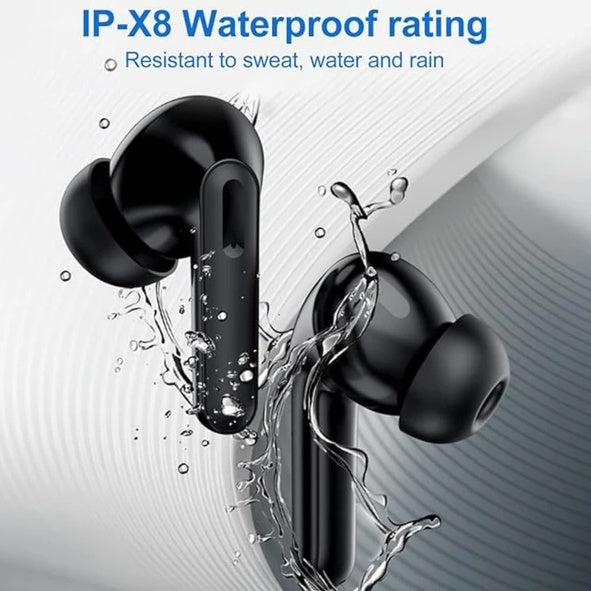 Wireless Bluetooth 5.3 Earbuds – Noise Cancelling TWS Headset with Mic, Waterproof, Ideal for Truckers & Active Use