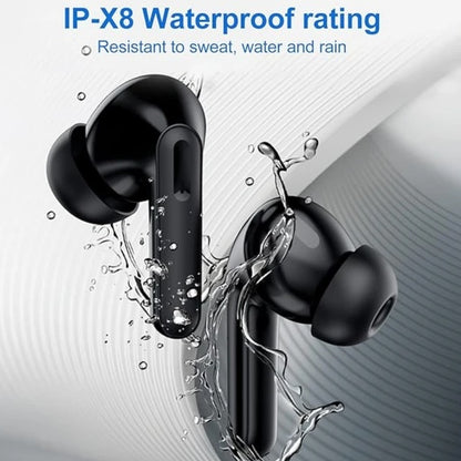 Wireless Bluetooth 5.3 Earbuds – Noise Cancelling TWS Headset with Mic, Waterproof, Ideal for Truckers & Active Use