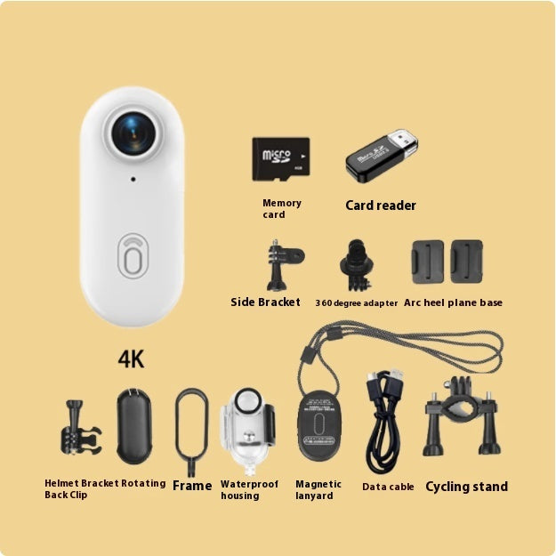 4K Mini Action Camera – Helmet & Body Mount Sports Cam for Motorcycle, Bike, Cycling, and Outdoor Adventure