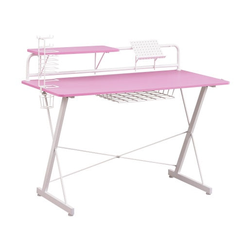 Techni Sport TS 200 Carbon Computer Gaming Desk With Shelving