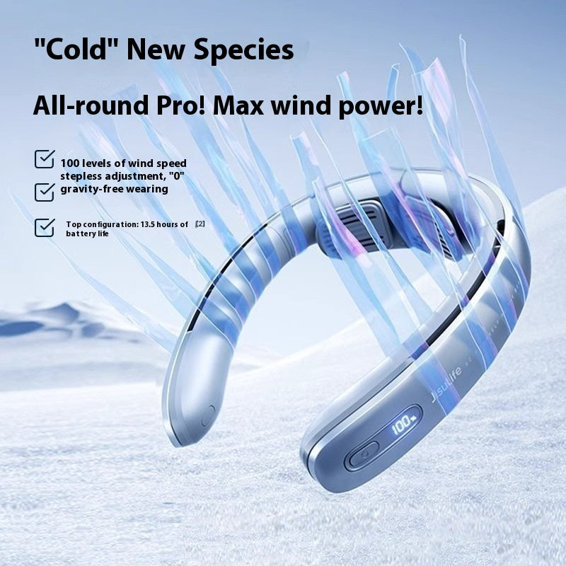 Hands-Free Hanging Neck Fan – Portable USB Rechargeable Cooling Fan for Outdoor & Sports