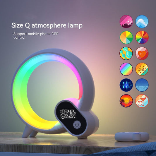 Sunrise Wake-Up Alarm Clock with Bluetooth Speaker – Smart LED Light, Digital Display & Colorful Mood Lamp